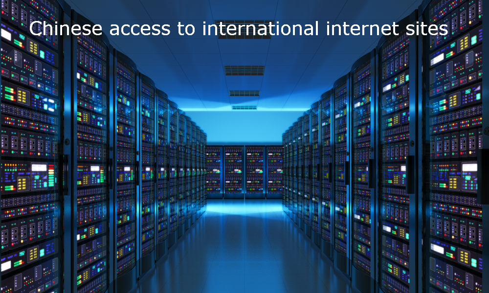 Chinese access to international internet sites